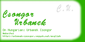 csongor urbanek business card